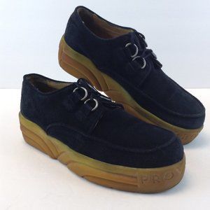 John Fluevog Provog One-O-One Lace Up Platform Shoes.